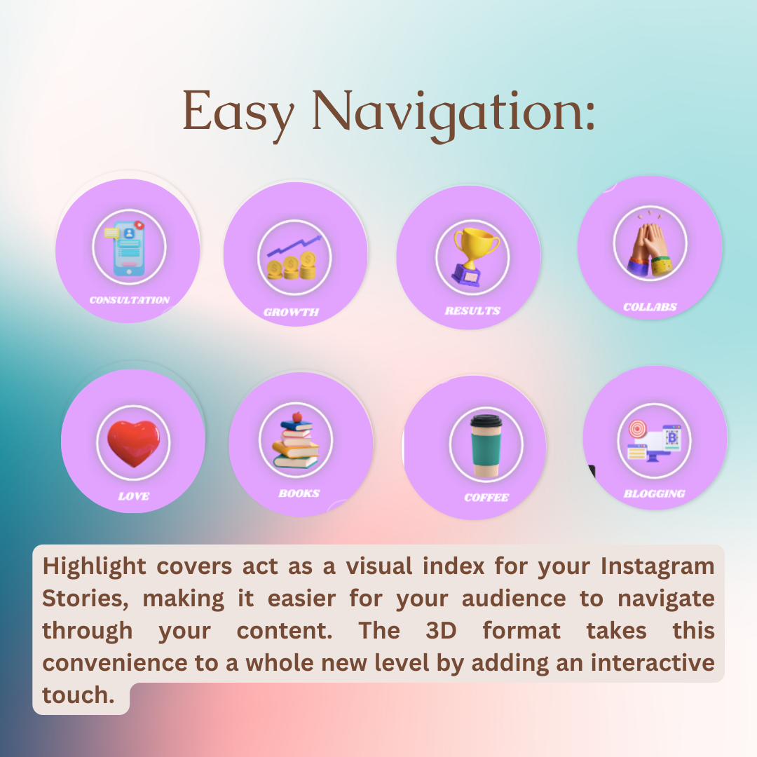 Highlight Cover - 3D Icons - for Instagram