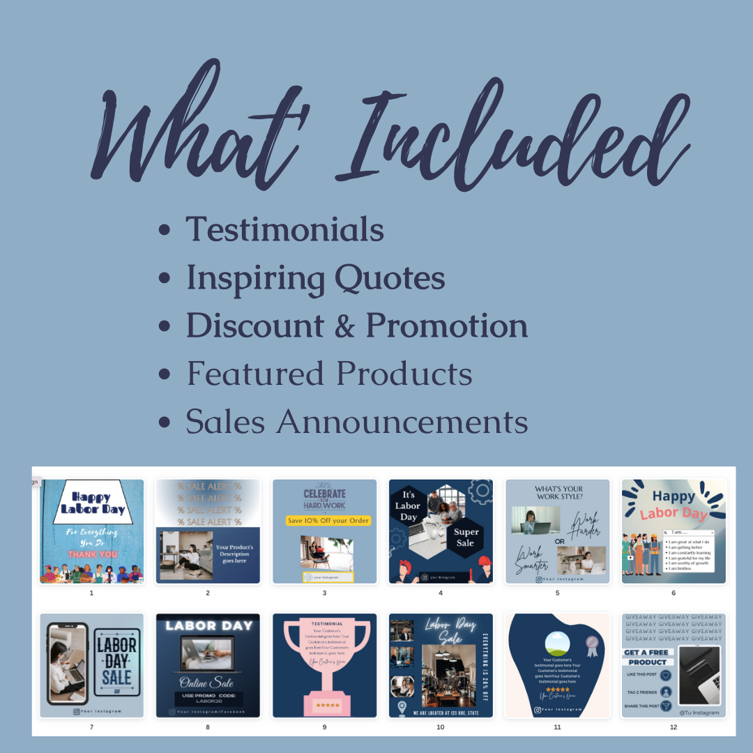 Labor Day - Engagement & Promotional Templates