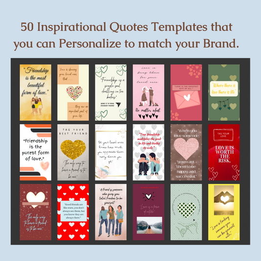 Love & Friendship - Inspiring Quote Templates