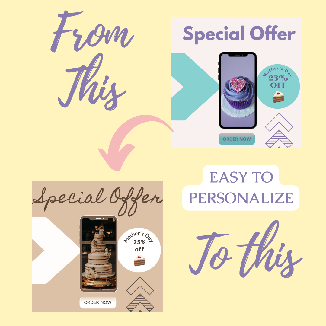 Bakery & Sweets - 200 Engagement & Promotional Templates