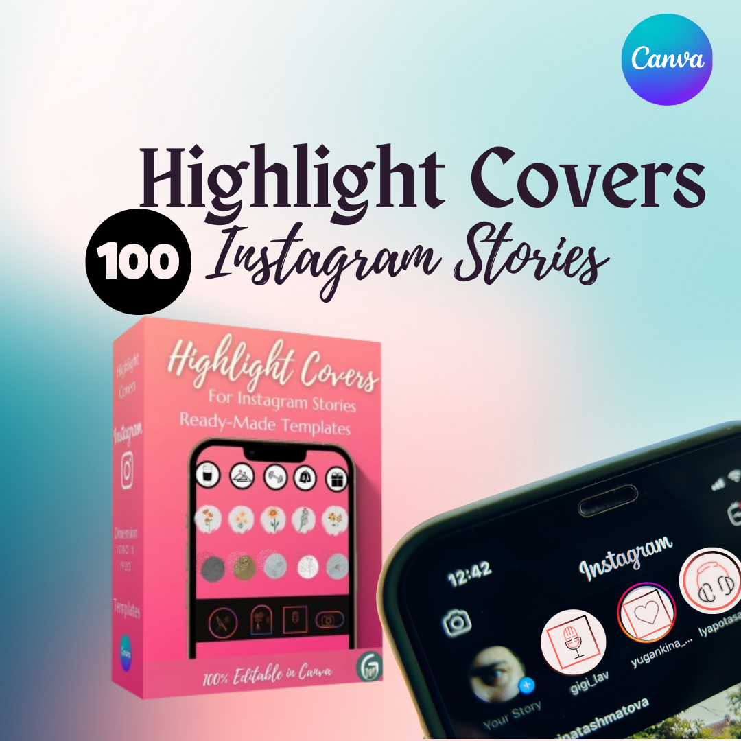 Highlight Cover for Instagram (100 Templates)