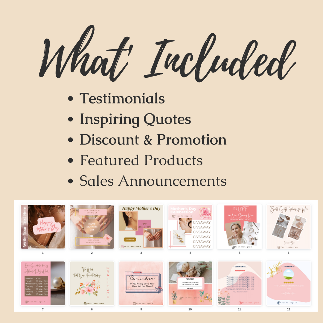 Mother's Day -Engagement & Promotional Templates