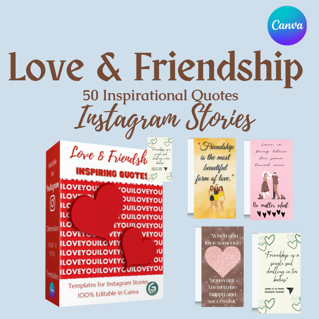Love & Friendship - Inspiring Quote Templates